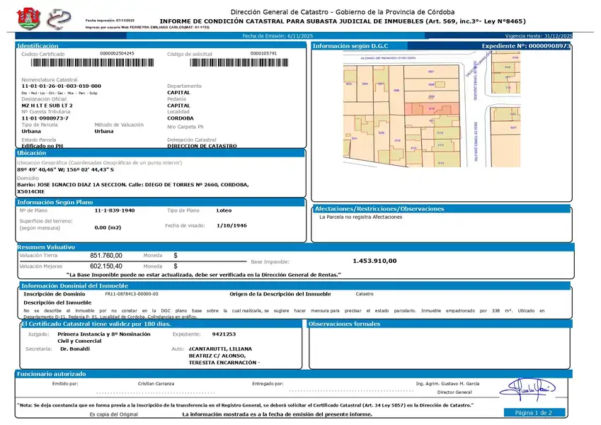 Foto de INM. EN B° JOSE IGNACIO DIAZ - 338.78M2